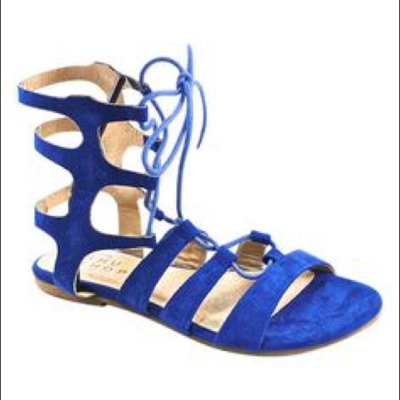 royal blue gladiator sandals